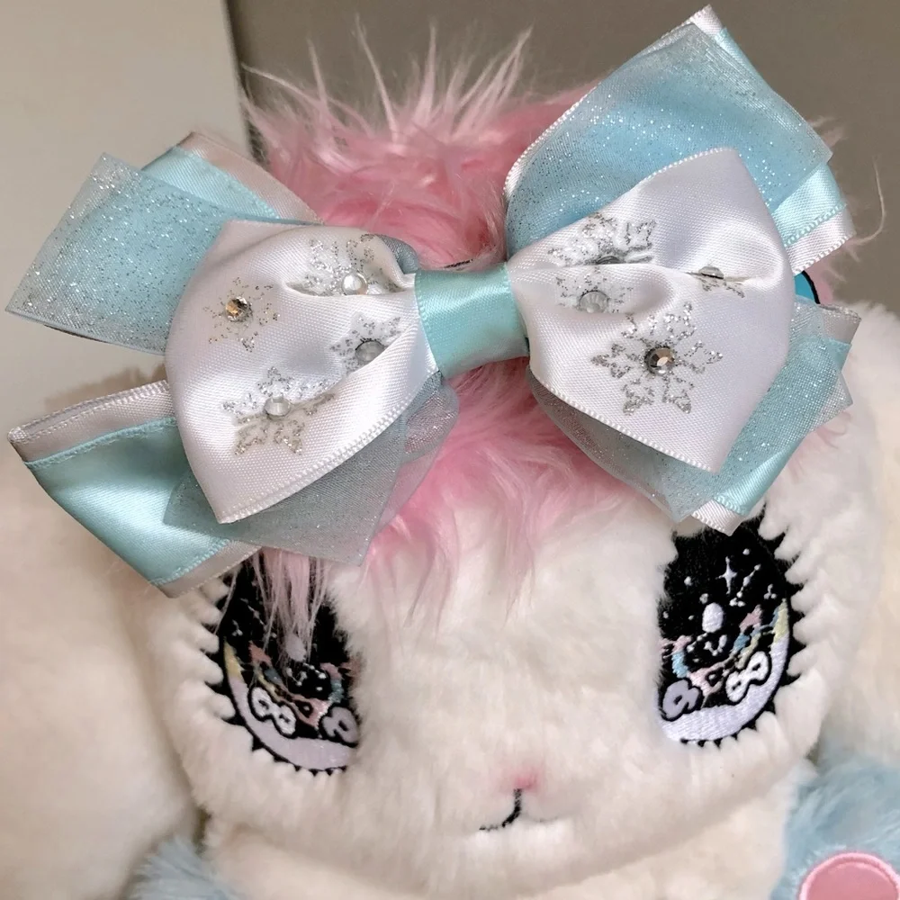 Disney Frozen Elsa Dress Disneybound Cosplay Glitter Hair Bow/Clip